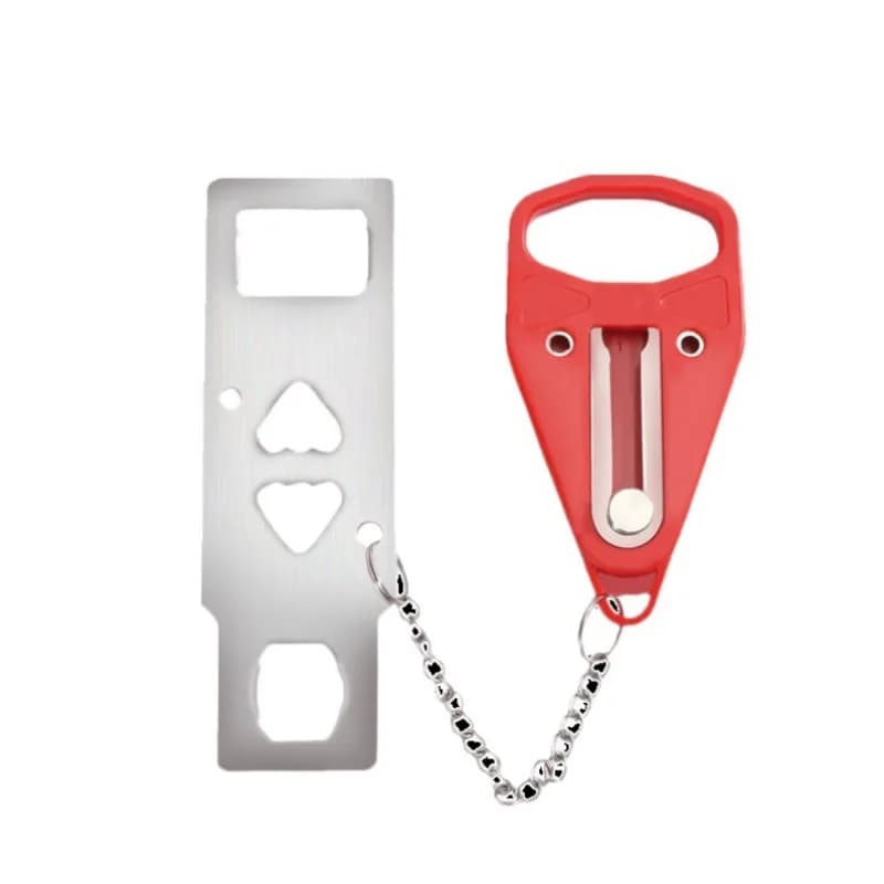 Verrou de porte portable multi-usage à double tête, anti-effraction, pour hôtel et chambre, avec bou