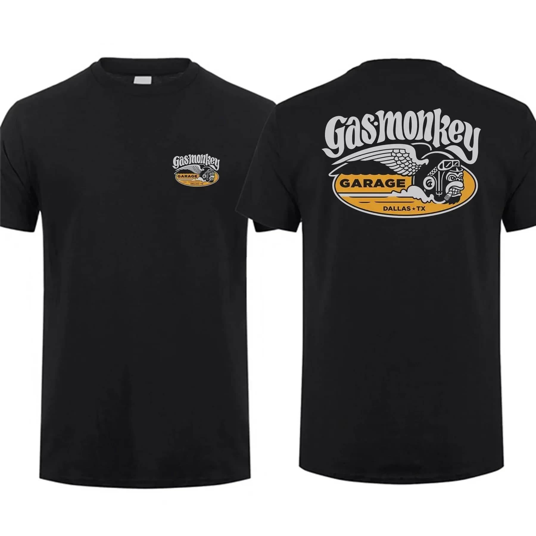 T-shirt décontracté rétro à manches courtes pour homme Gas Monkey Garage, collection été 2026, le pl