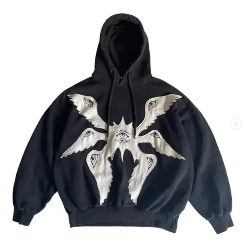 Sweat à capuche noir Super Skull Aviation pour hommes, Streetwear vintage des années 2000, Couple Ha