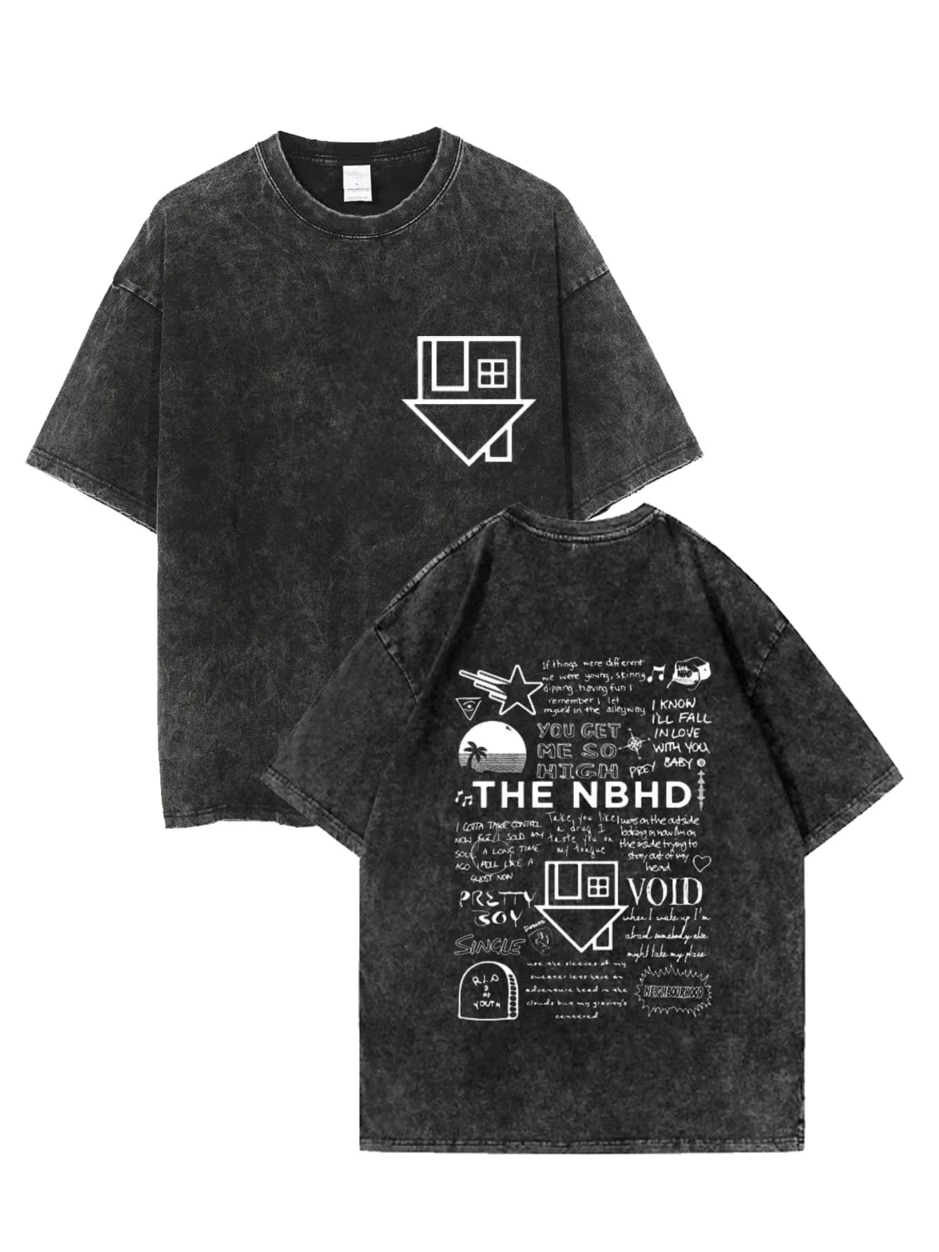 T-shirt imprimé The Neighborhood (NBHD), coton, Szharts, T-shirt décontracté à manches courtes pour