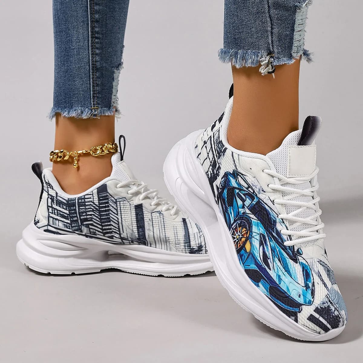 ELUVA mode baskets pour dames chaussures de marche confortables anti-dérapant respirant chaussures d