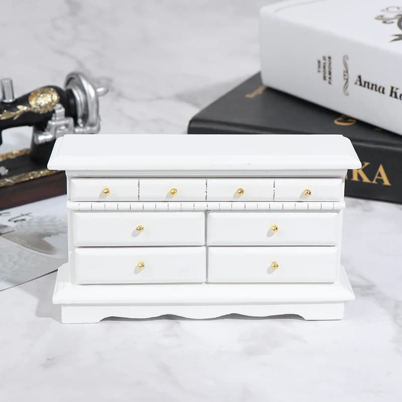 ✰ ✪ Armoire de rangement miniature pour maison de poupée 1:12, modèle de commode pour maison de poup