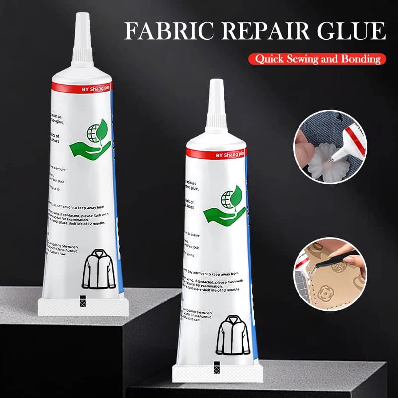 Colle de Tissu de Bain Transparente à vaccage Rapide pour Réparation de Vêtements, Adhésif Polyvalen