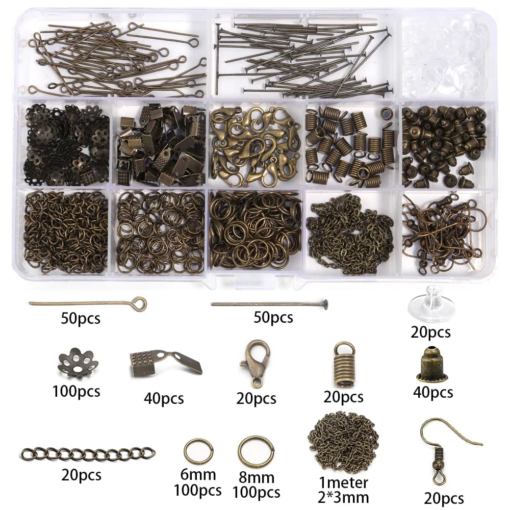 Ensembles d'accessoires de bijoux en acier inoxydable, boucles d'oreilles faites à la main bricolage