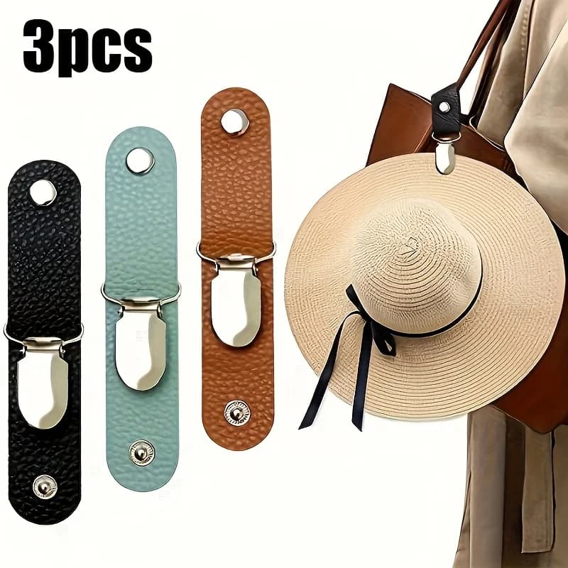 3 clips à capuchon en métal mélangé, adaptés aux sacs à main, aux sacs à dos et aux bagages, attache