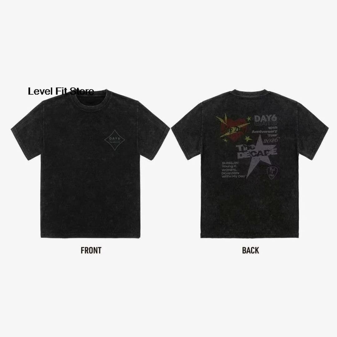 T-shirt DAY6 – T-shirt 10ème Anniversaire Tour The DECADE – Kpop Homme Femme Été Coton Haute Qualité