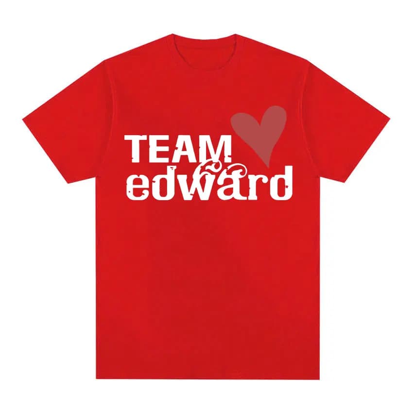 Jacob Wears Team Edward T-shirt en coton biologique Twilight Fans vêtements Vintage T-shirt hommes f