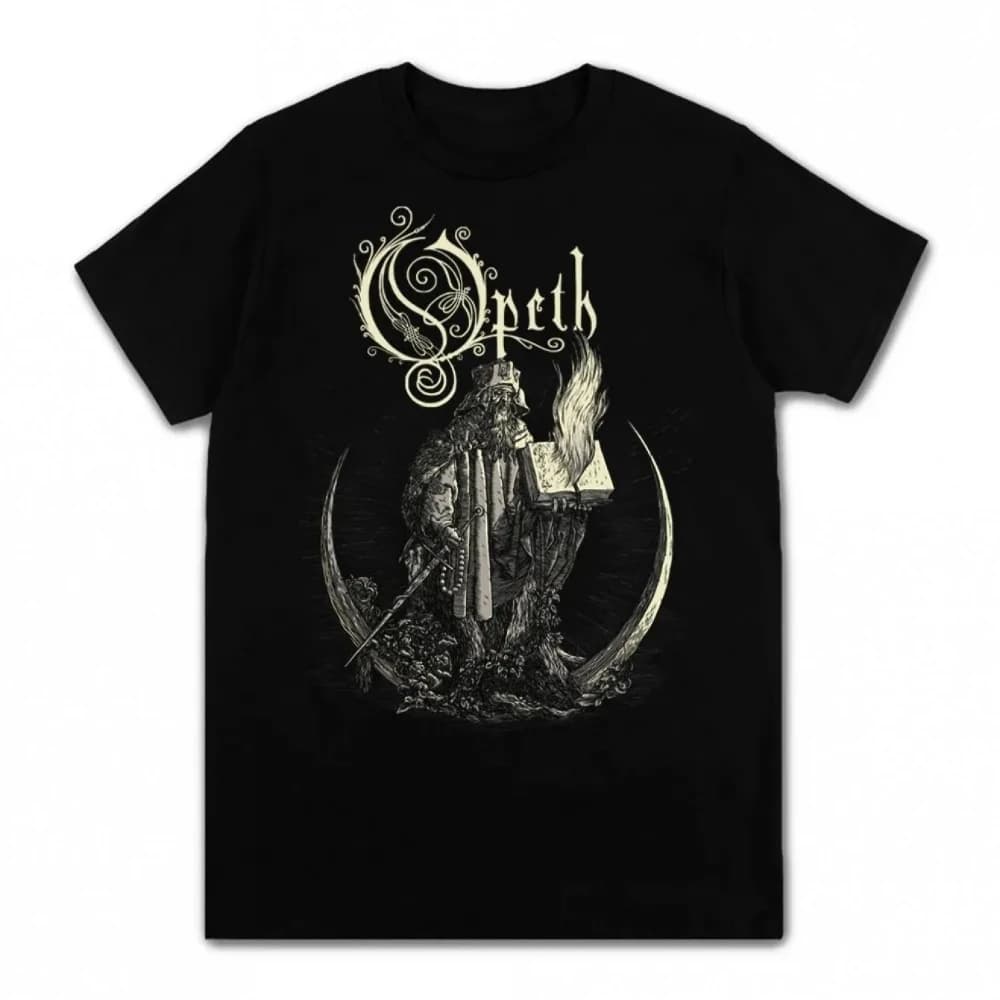 T-shirt vintage Opeth pour hommes et femmes, 100% coton, coupe ample, manches courtes, avec impressi
