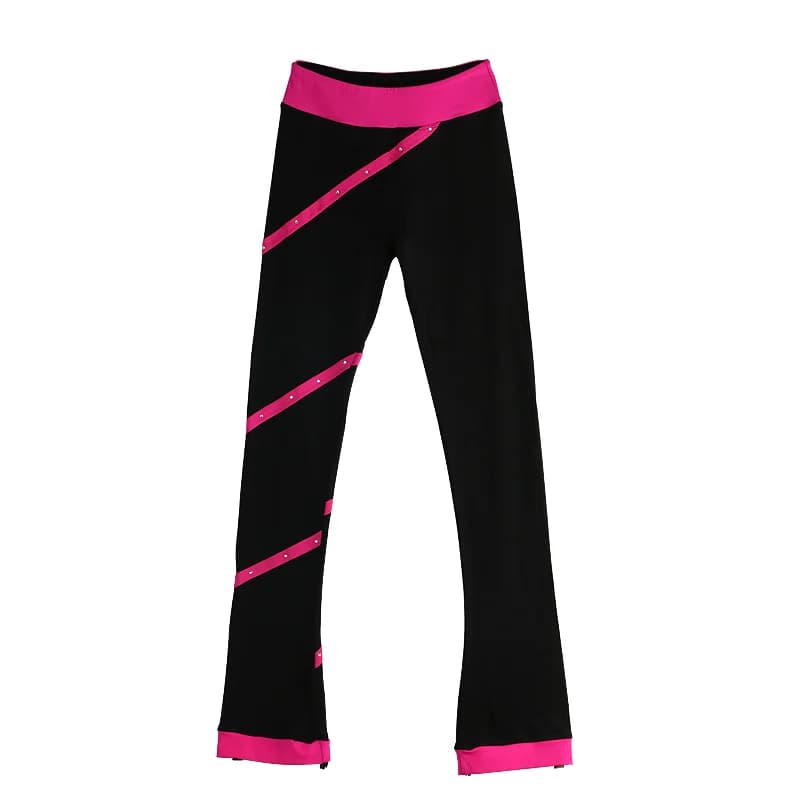 Pantalons d'entraînement de patinage artistique personnalisés, vêtements de patinage sur glace pour