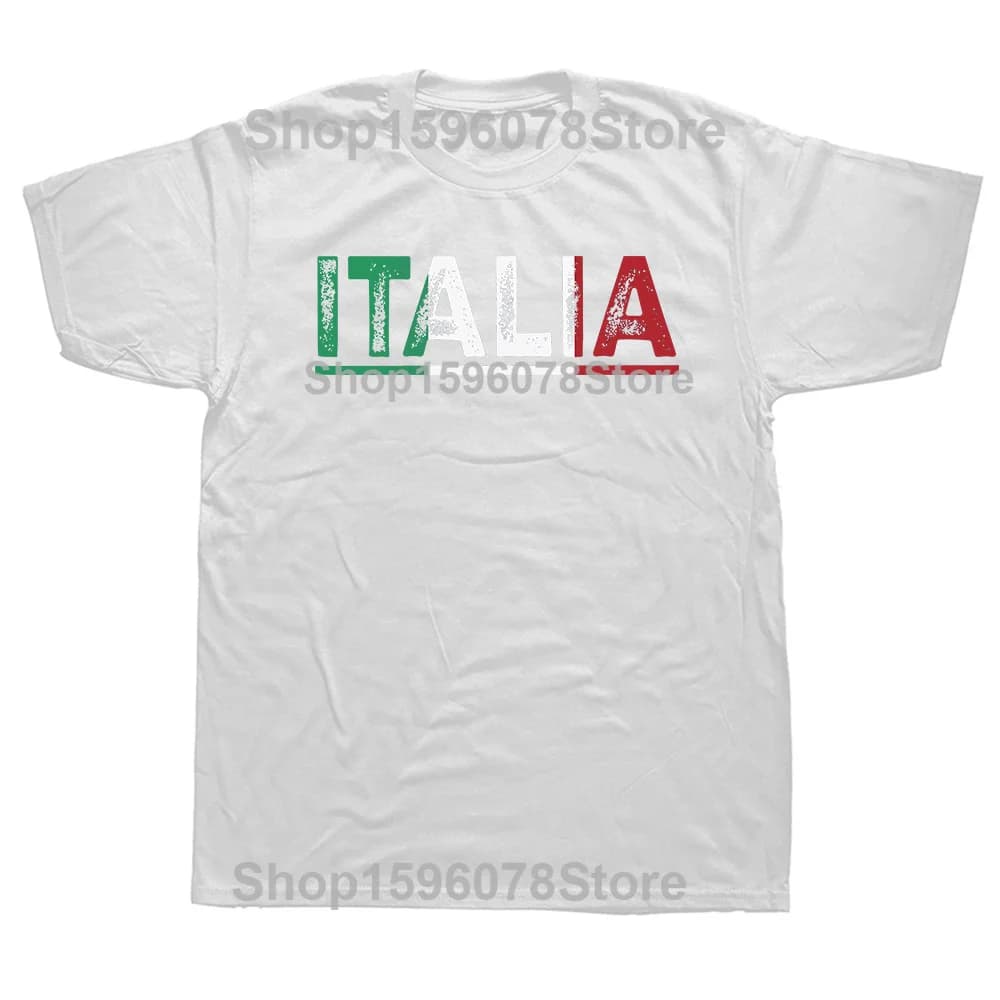 T-shirt d'honneur italien 'Italia' pour les amoureux de l'Italie, à manches courtes, humoristique, s