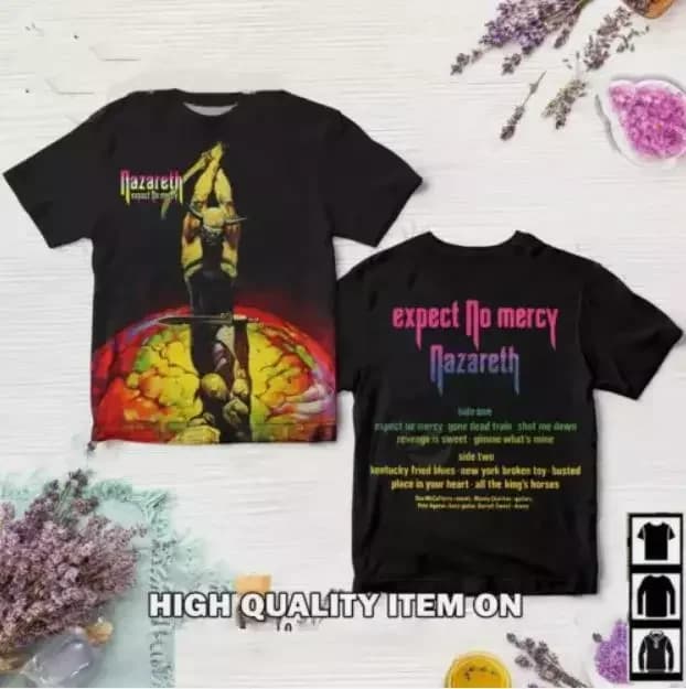 Rock populaire Nazareth impression 3D T-Shirts hommes femmes hanche tendance à manches courtes t-shi