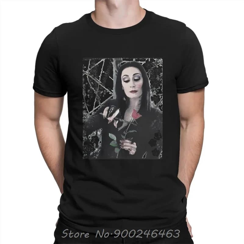T-Shirt d'été hommes coton drôle T-Shirt col rond la famille Addams chemise à manches courtes hauts