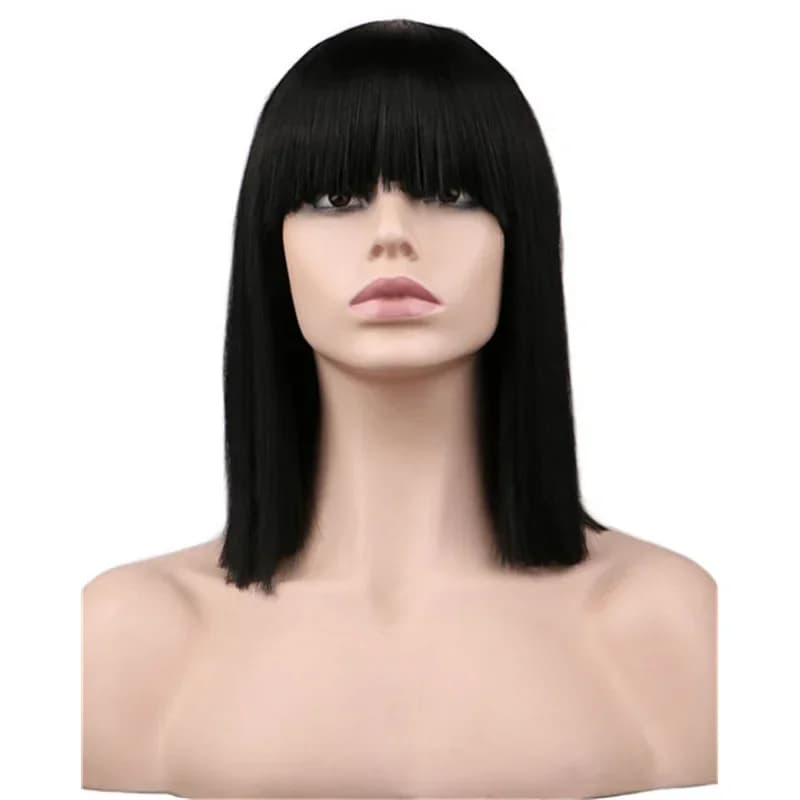 Perruque de Cosplay Anime Nico Robin, perruque noire et cyan, cheveux synthétiques résistants à la c