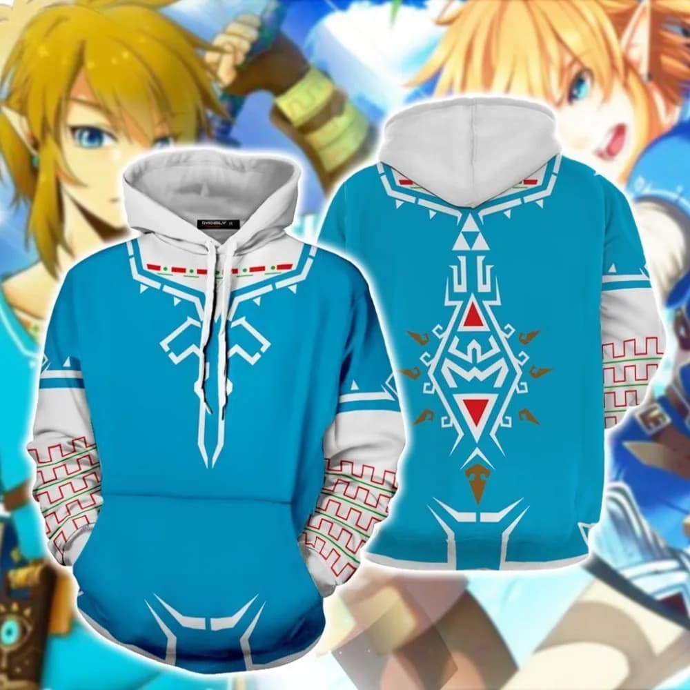 Sweat-shirt à capuche imprimé en 3D Zelda pour hommes et femmes - Veste tendance