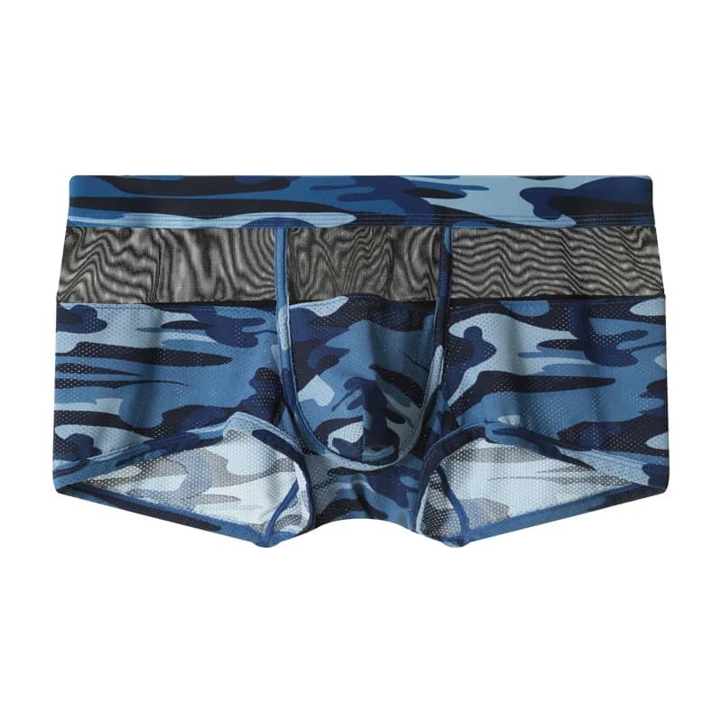 Sous-vêtements sexy pour hommes 2026 – Culottes transparentes en maille camouflage, très élastiques