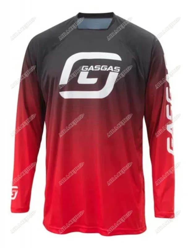 Maillot de cyclisme Enduro GASGAS MX MTB pour équipe de descente tout-terrain DH, t-shirt à manches