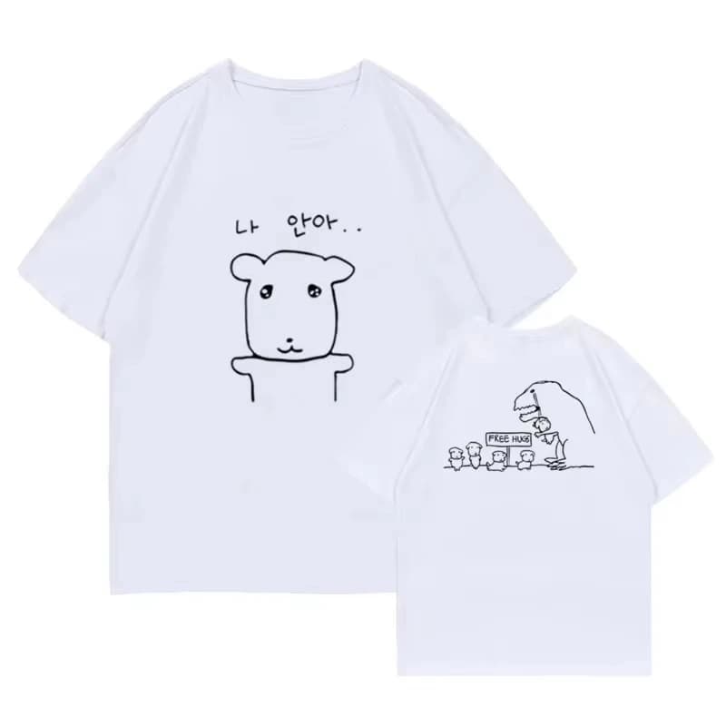 Mignon ajustement rond Ne Ort Sve T-irt pour les femmes ITZY Yeji vêtements d'été confortable trajet