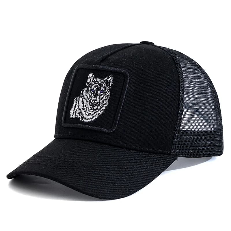 Casquette de Baseball unisexe, motif de Patch brodé de loup, pour hommes et femmes, chapeau de camio