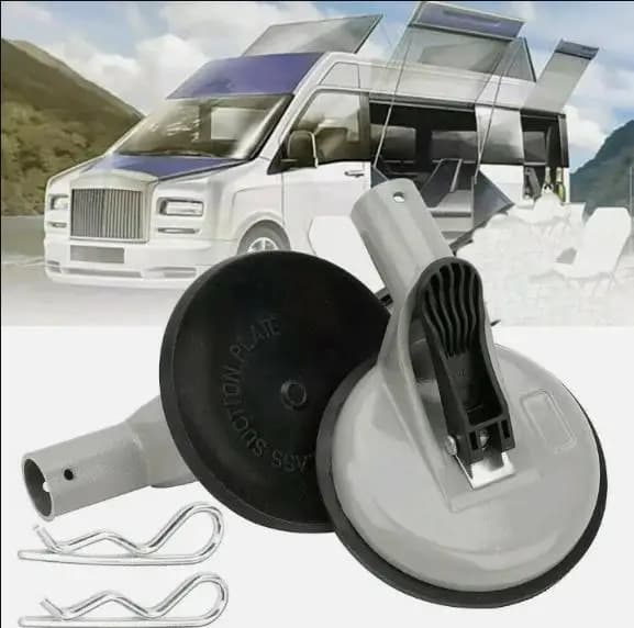 2 jeux de supports muraux pour pare-soleil, repose-pieds, support à ventouse Compatible avec Thule O