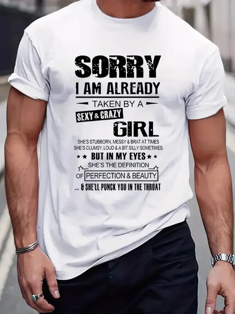 Hauts pour hommes nouveau Style lettre imprimer mode décontracté à manches courtes T-shirt Streetwea