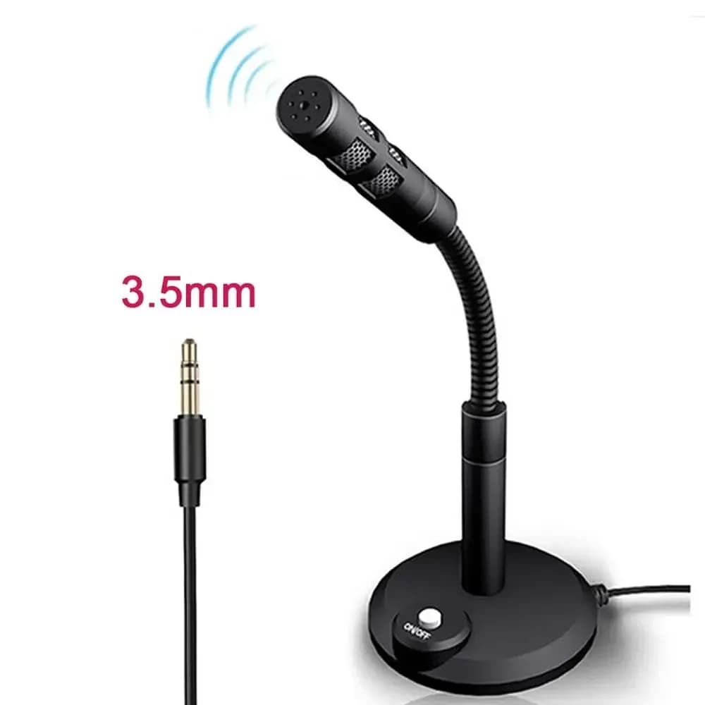 Mini Microphone de Studio USB 3.5mm, fil de bureau, micro de jeu, support de micro vocal pour PC por