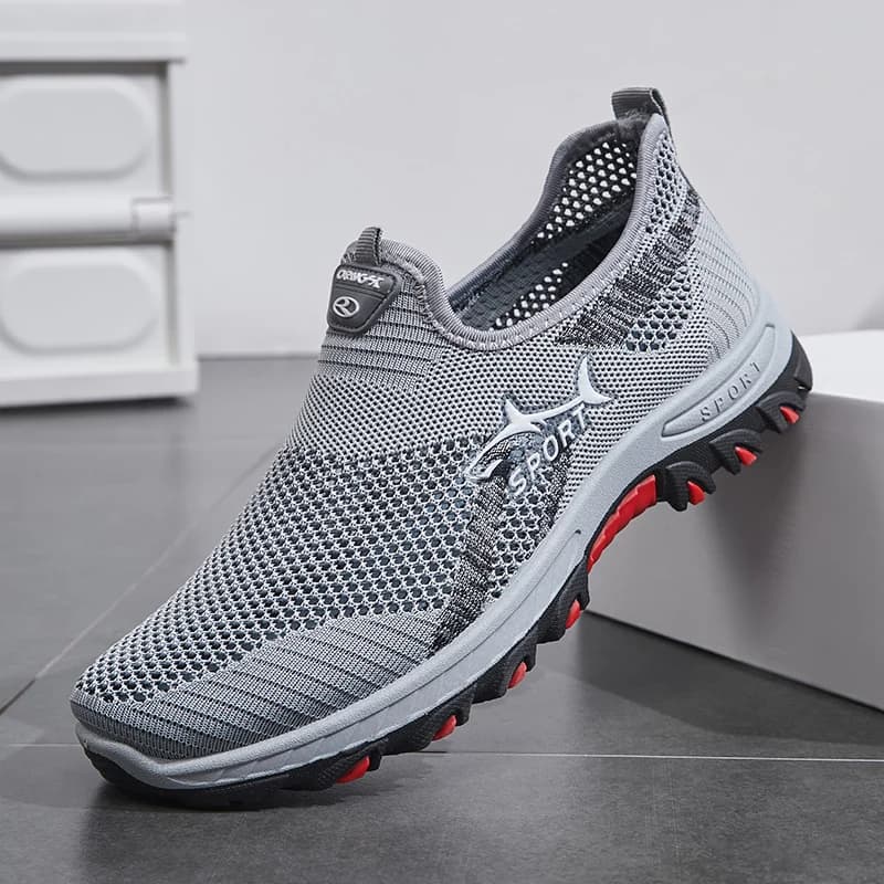 Baskets légères à enfiler pour hommes - Chaussures décontractées antidérapantes adaptées à la randon