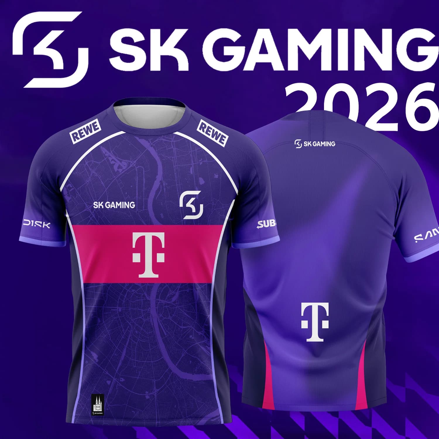 Nouveau maillot d'équipe de sport électronique SK GAMING 2026 – T-shirt décontracté d'été à manches