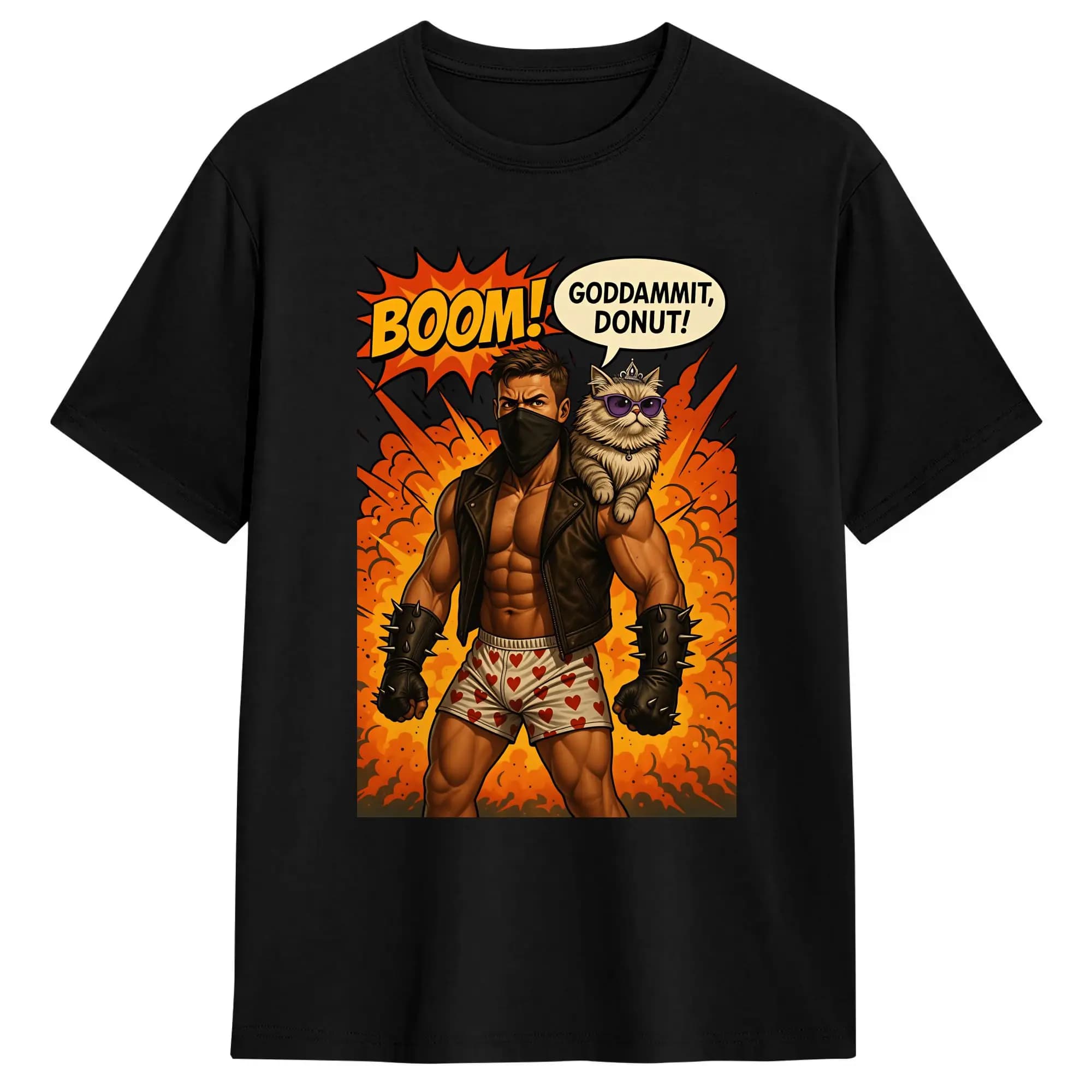 T-shirt Dungeon Crawler Carl pour hommes, en coton, à col rond, surdimensionné, à manches courtes, V