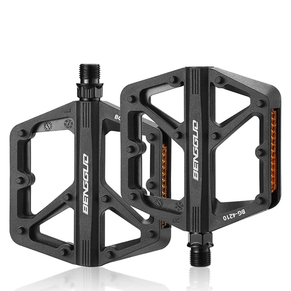 Pédales plates de vélo de route de montagne à Double roulement DU avec réflecteur pédales de plate-f