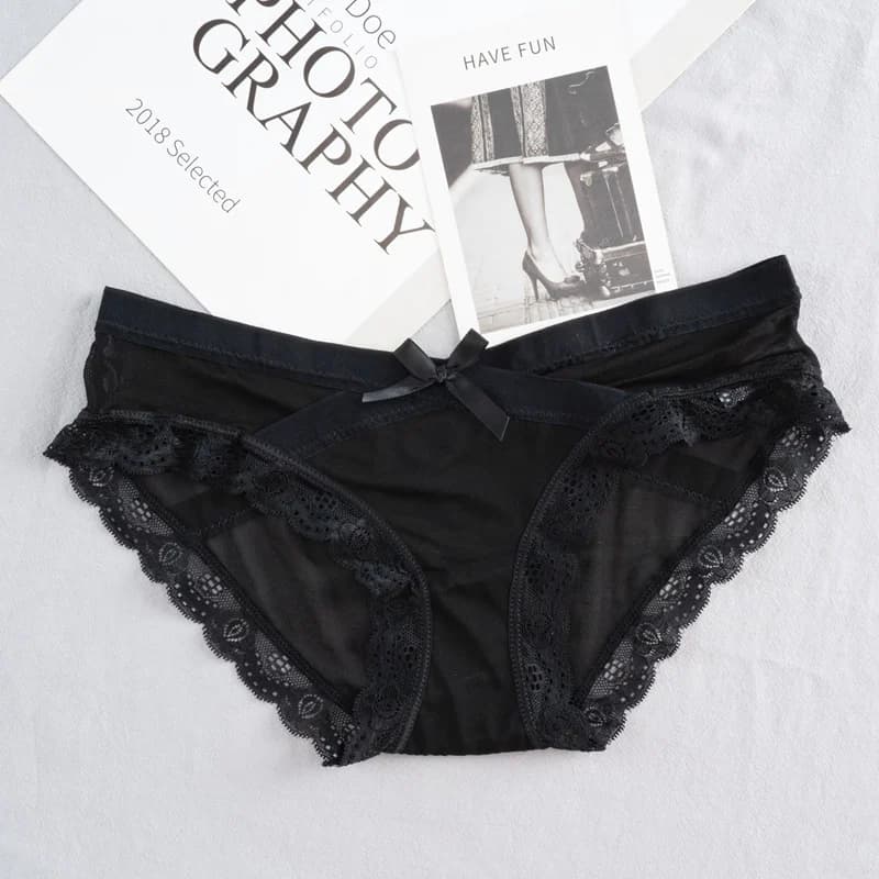 Culotte Sexy en Dentelle Transparente pour Femme, Sous-Vêtement Confortable, Invisible, à la Mode, a