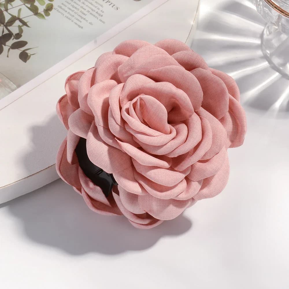 Pinces à cheveux en tissu de coton pour femmes, 16 couleurs, taille moyenne, fleur de Rose, pince à