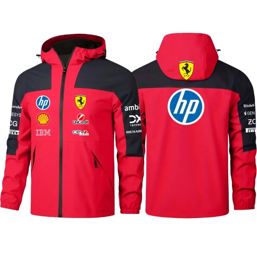 Veste de pilote de Formule 1 Ferrari 2026, numéro 16 Leclerc, numéro 44 Hamilton, même veste avec nu
