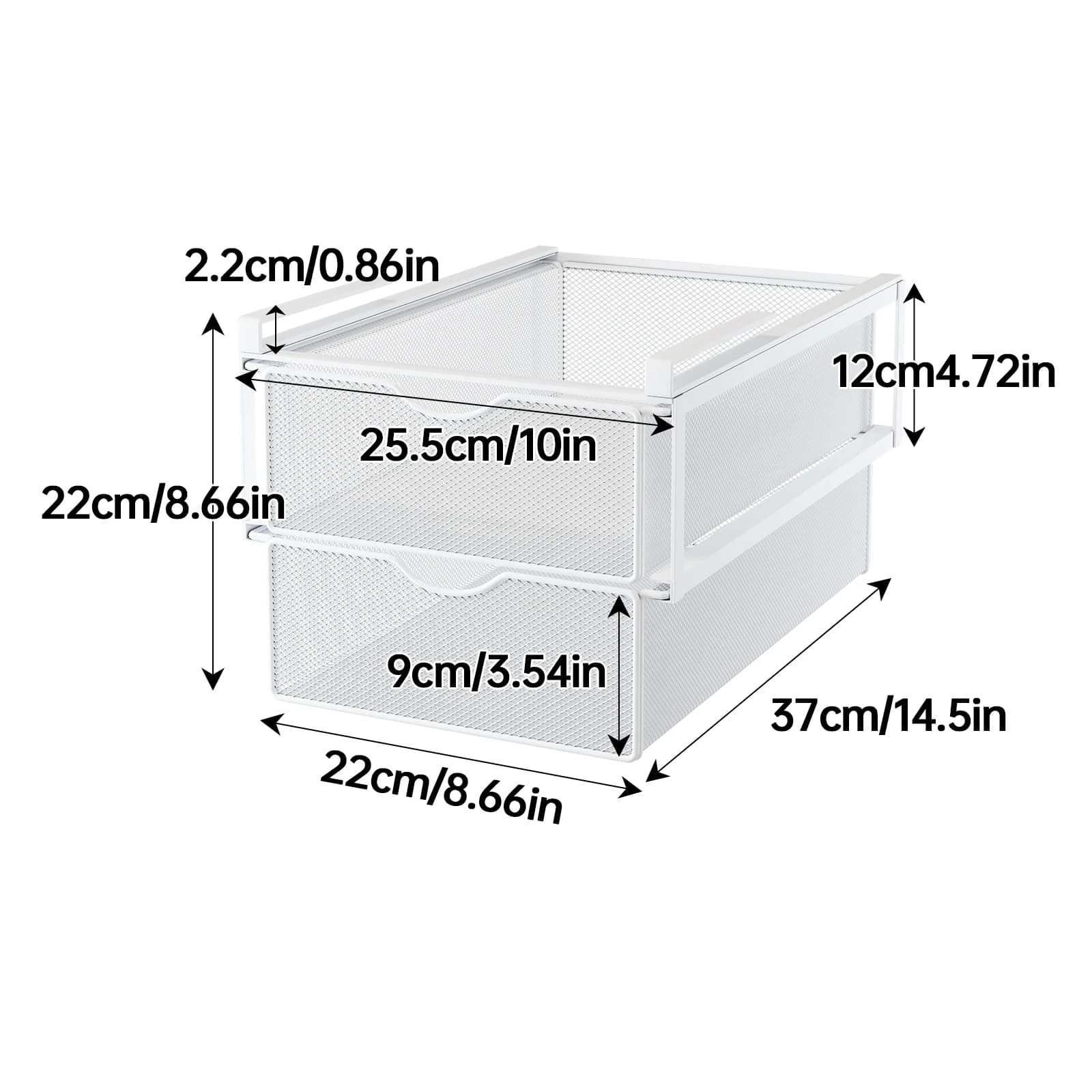 Organisateur de penderie double couche à tiroir coulissant pour sous-vêtements et vêtements, sans pe