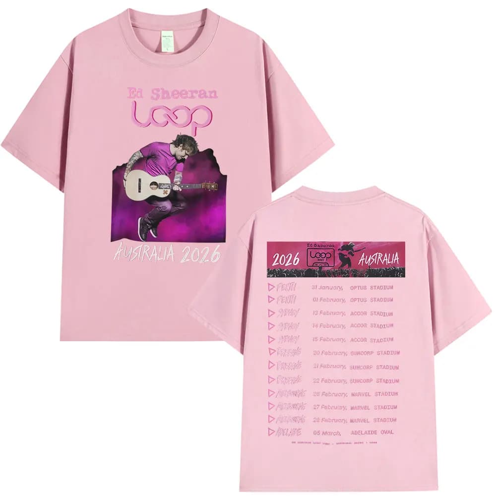 T-shirts de la tournée Ed Sheeran Loop Tour Australie 2026, cadeaux pour les fans, vêtements pour ho