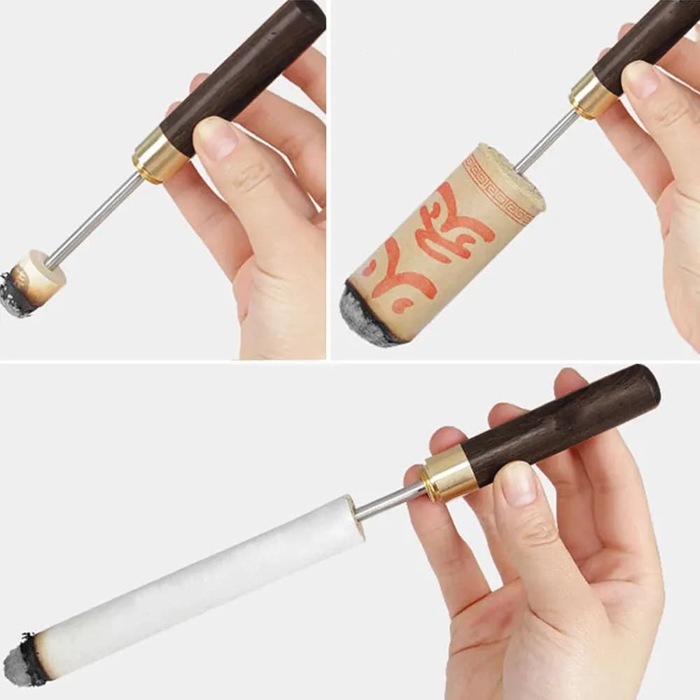 Outil de moxibustion portatif en bois de santal, accessoire pour bâtonnets d'armoise, thérapie Moxa,