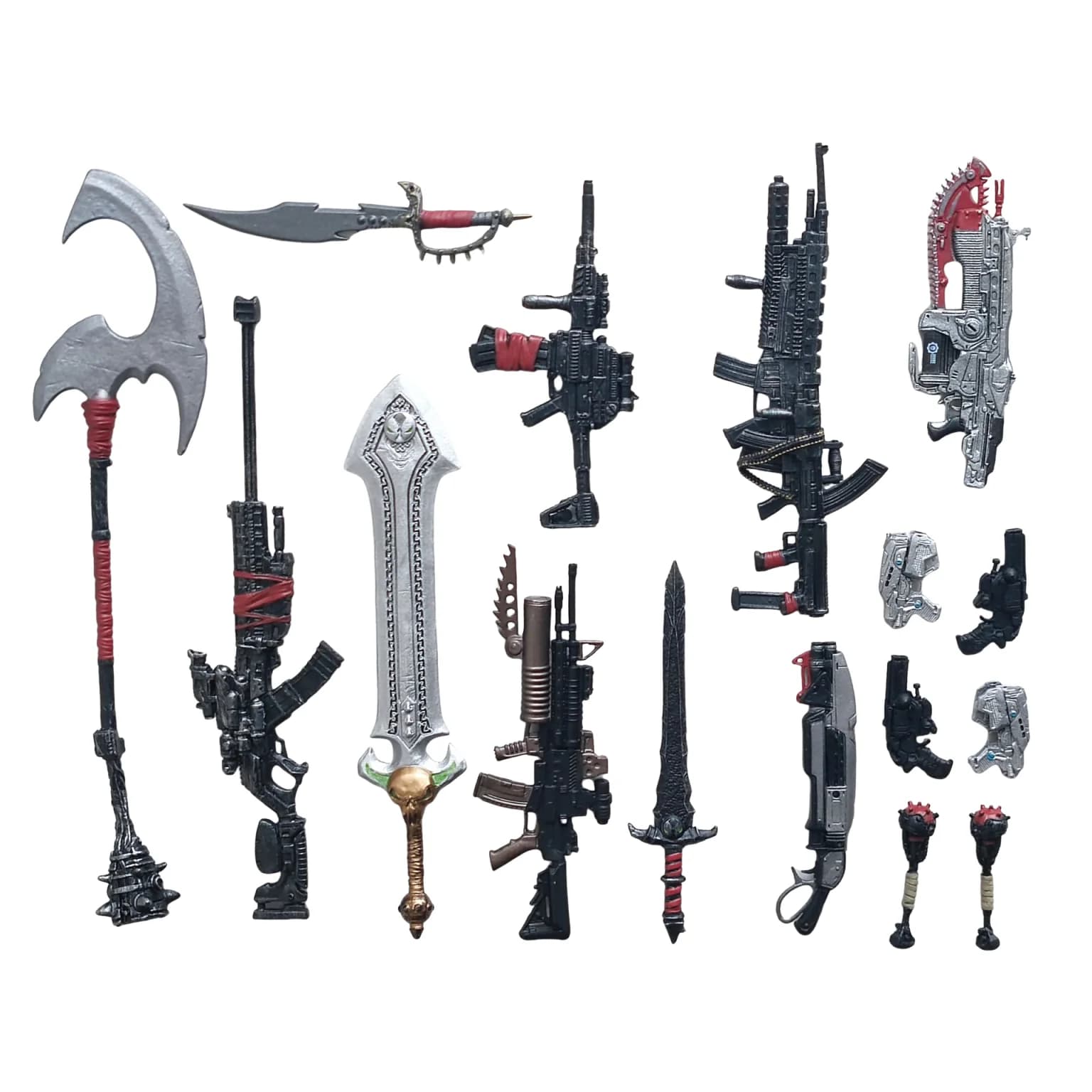 Pack d'accessoires d'armes de jouets Deluxe version 4.0 pour figurine d'action de 7 pouces