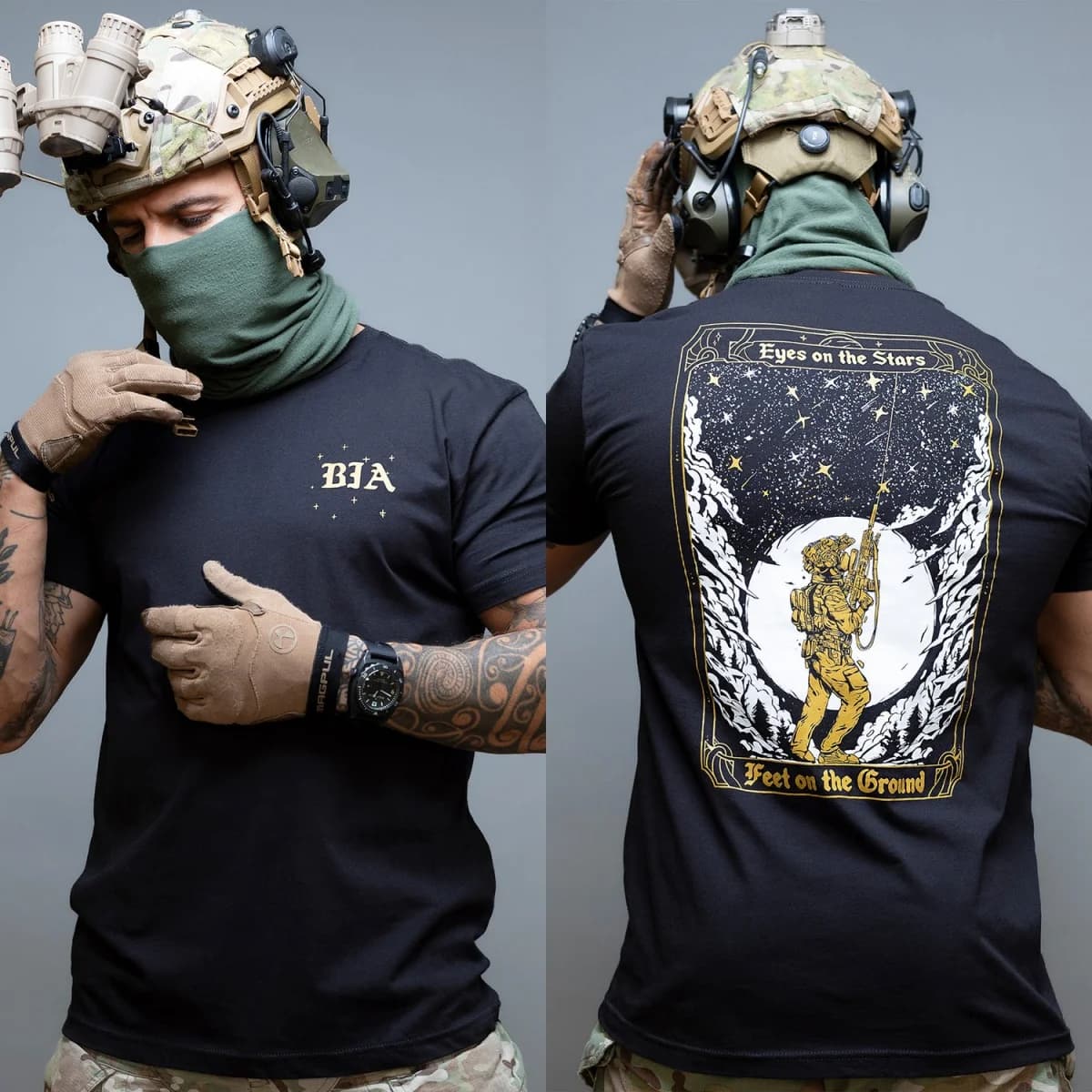 2026 Nouveau T-shirt Frères aux armes regardant les étoiles – Amis pour la vie