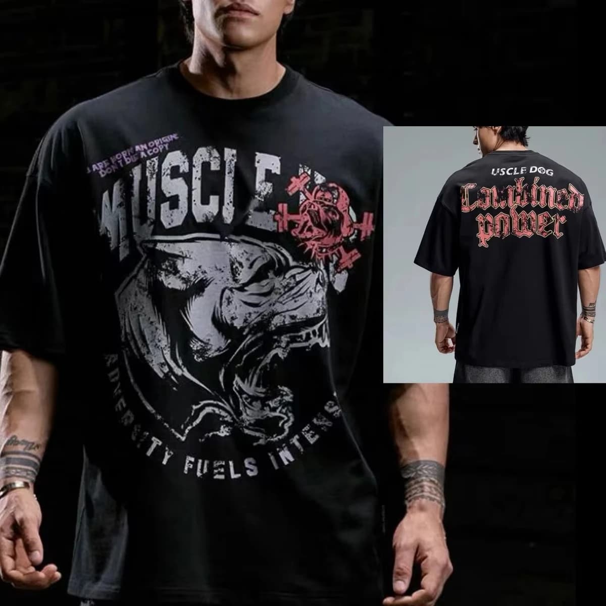 T-shirt de sport pour hommes musclés 2026 GYM – Collection « Roaring with Rage » – Bestseller d'été