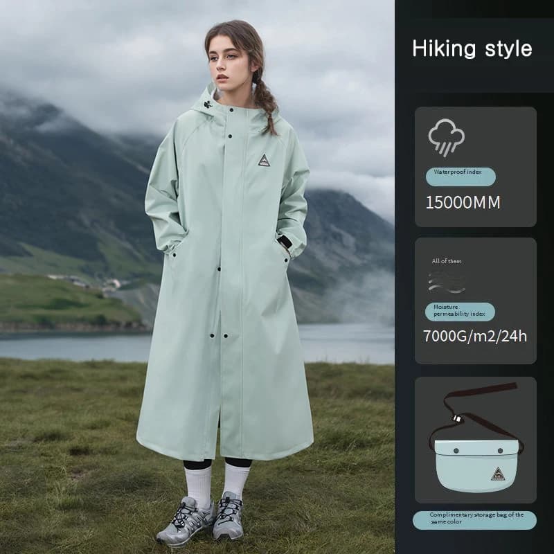 Imperméable d'extérieur long imperméable pour hommes et femmes, poncho de pluie optique, camping, co