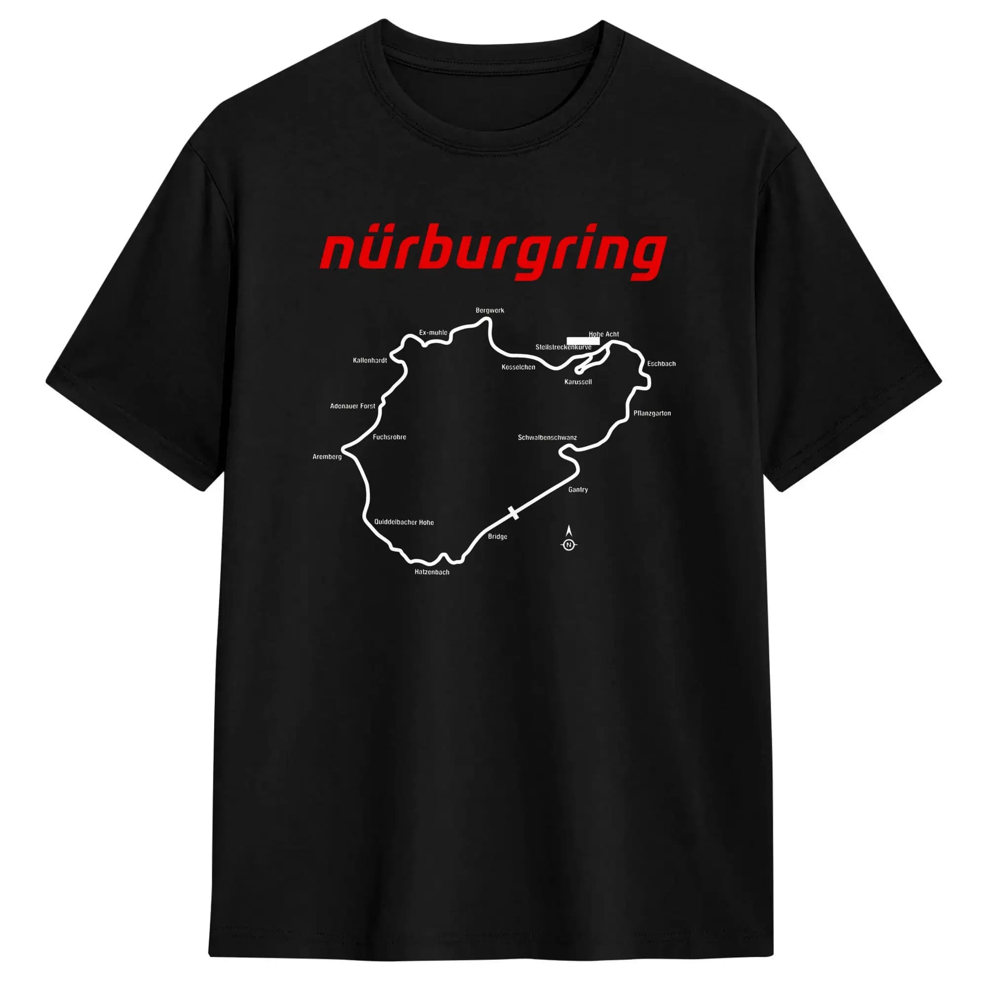 T-Shirts en coton pour sport automobile allemand, complexe Nurburgring, T-Shirt amusant à manches co