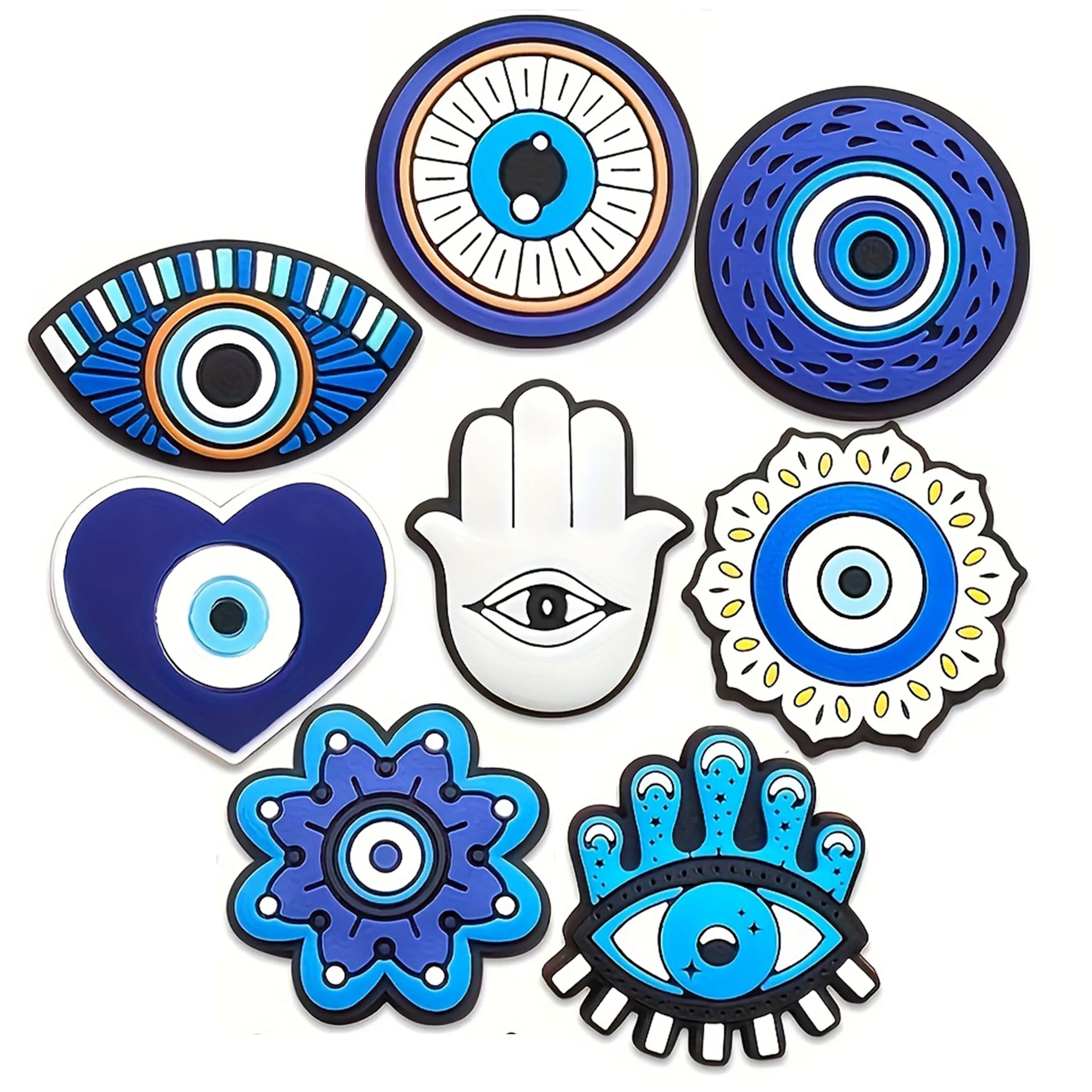 Ensemble d'accessoires de thème Evil Eye Cartoon, chaussures, sacs, bracelets et décorations, access
