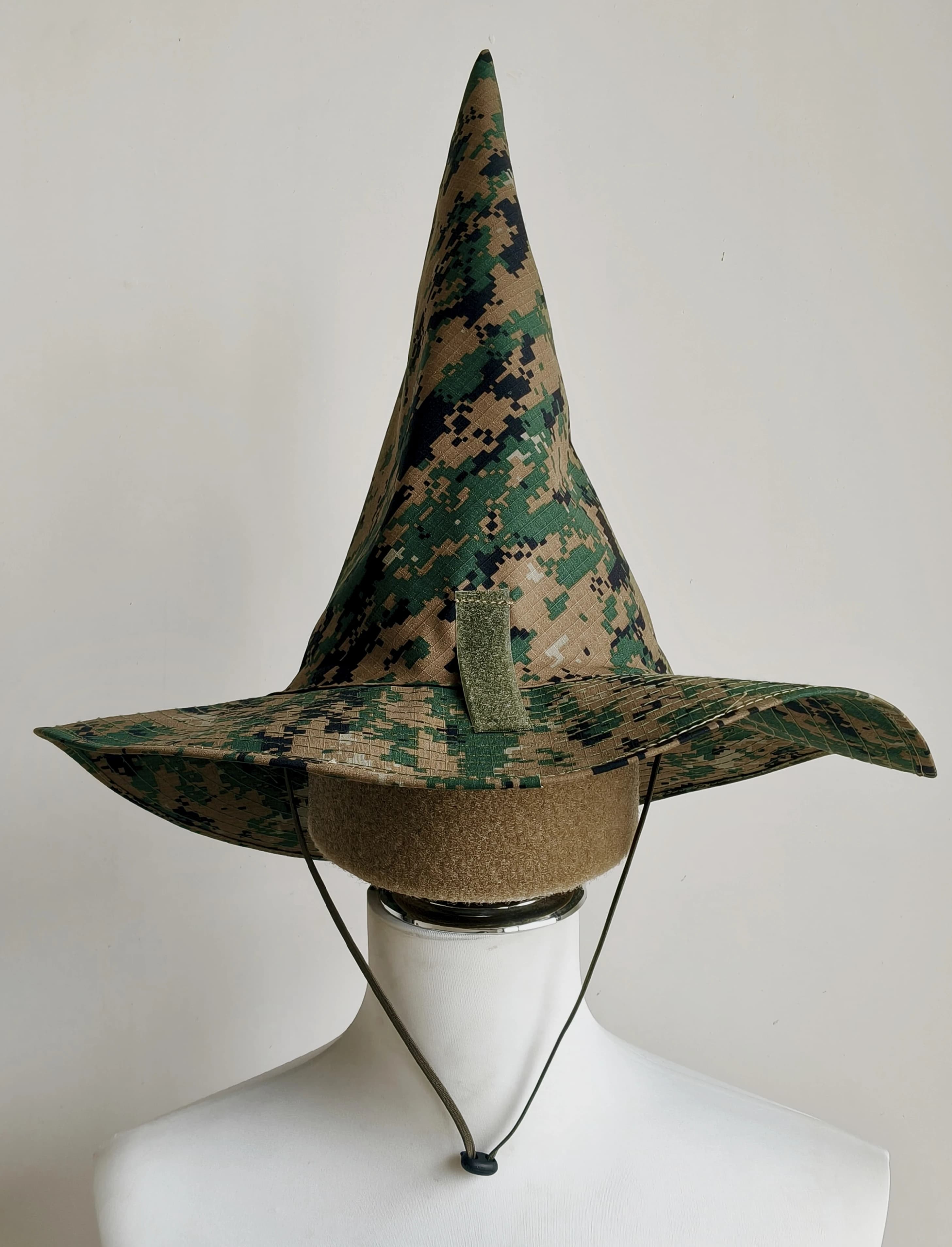 Chapeau de sorcière tactique Airsoft unisexe camouflage à large bord, protection solaire, accessoire