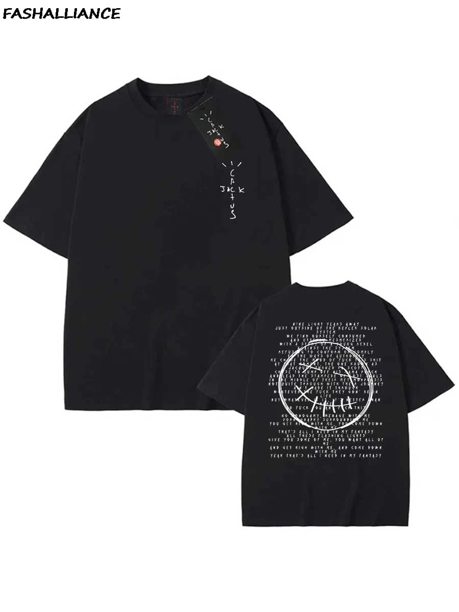 2025 Cuctus Jack Merch 100% coton Hip Hop t-shirt pour hommes femmes Utopia été Streetwear Vintage K