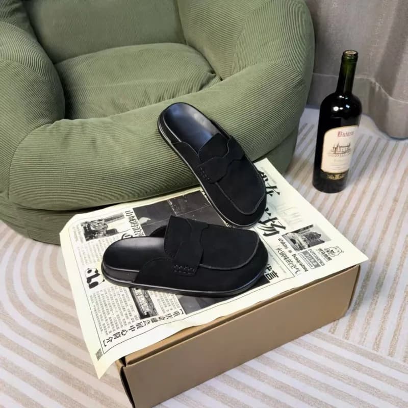 Sandales classiques en daim pour femmes, chaussures d'extérieur antidérapantes et tendance, avec sou