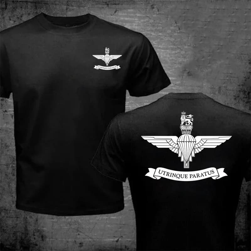 Armée britannique Para T-Shirt UK armée militaire Logo du régiment de Parachute parachutiste aéropor