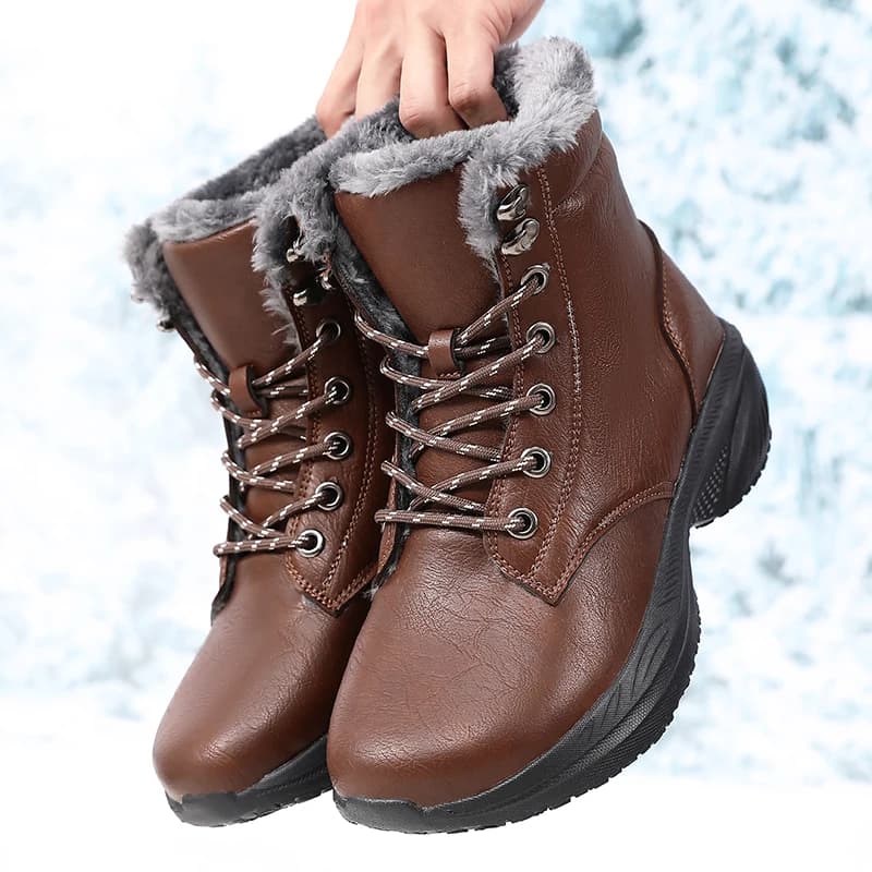 Hiver neige pieds nus bottes pour hommes garder au chaud imperméable chaussures d'hiver dernières 20
