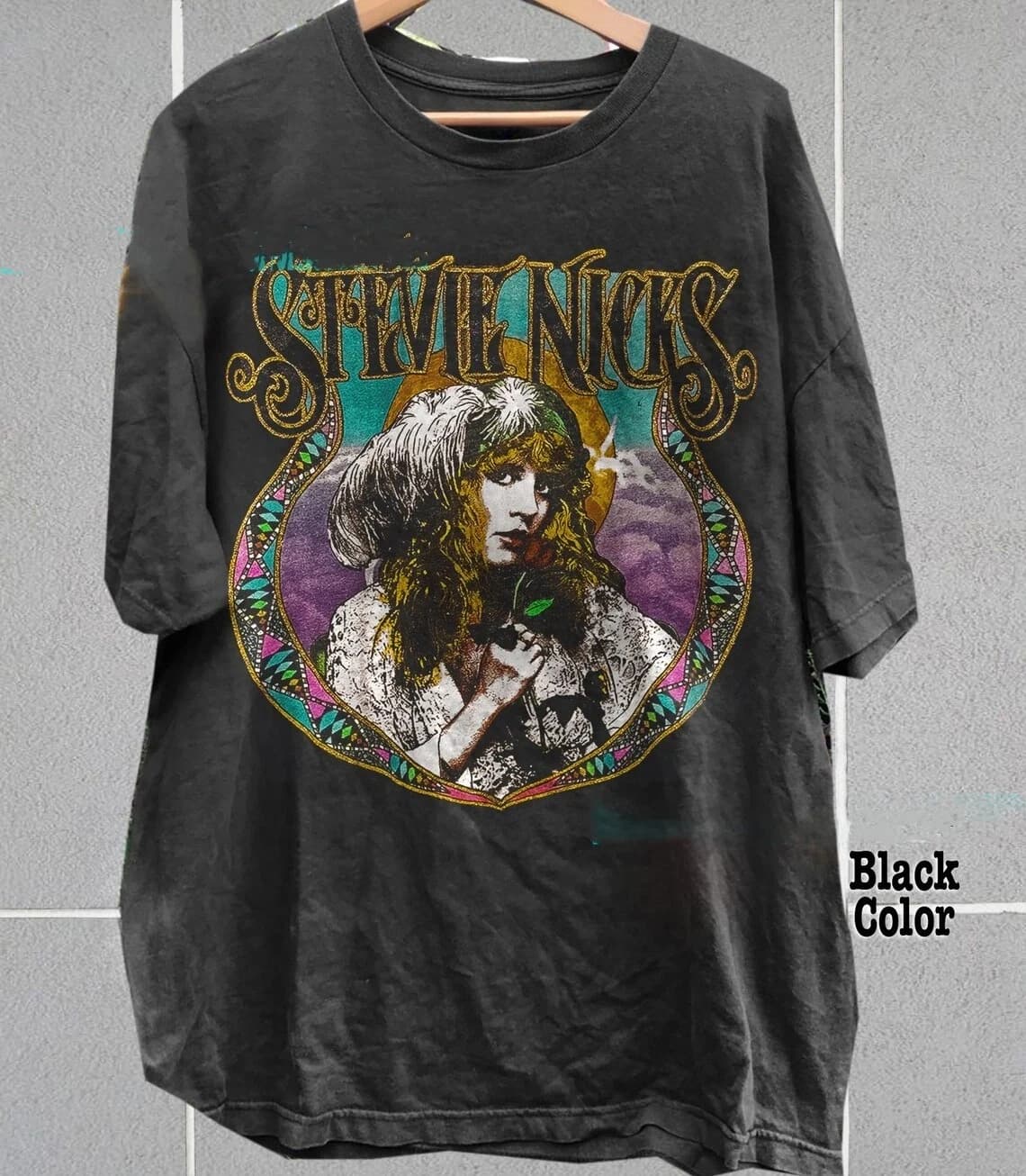 Vintage années 90 Stevie Nicks Concert de musique T-shirt unisexe hommes femmes été hommes T-Shirt n