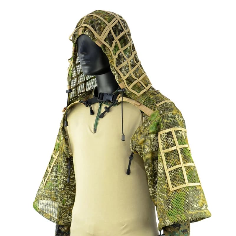 Tenue de camouflage tactique Airsoft en maille respirante avec capuche Viper pour tir 3D et chasse,