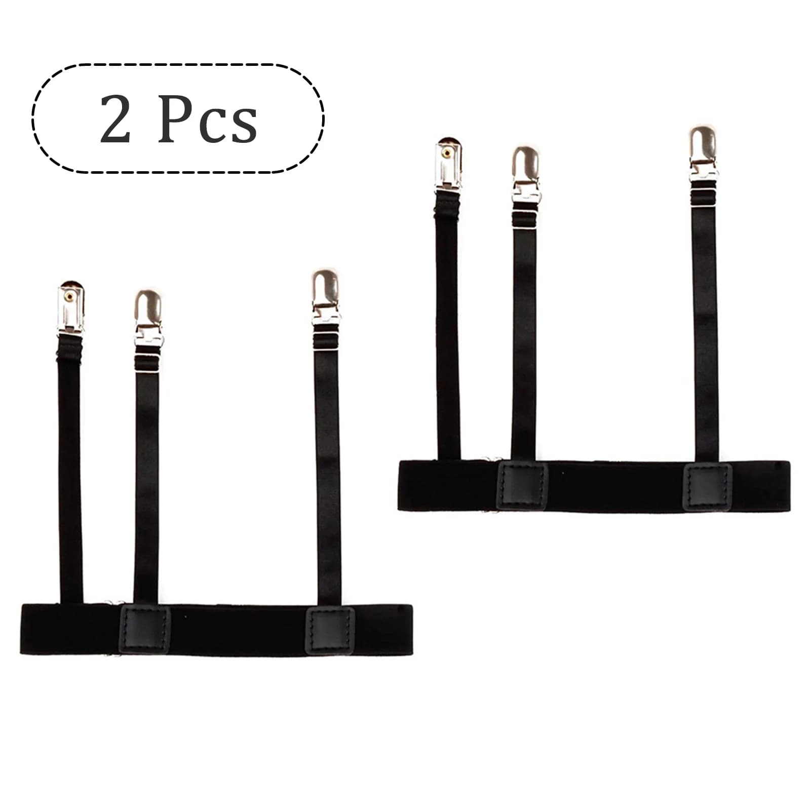 Protections anti-rides pour chemise, 2 pièces, avec 3 Clips, réglables, à préhension supplémentaire,
