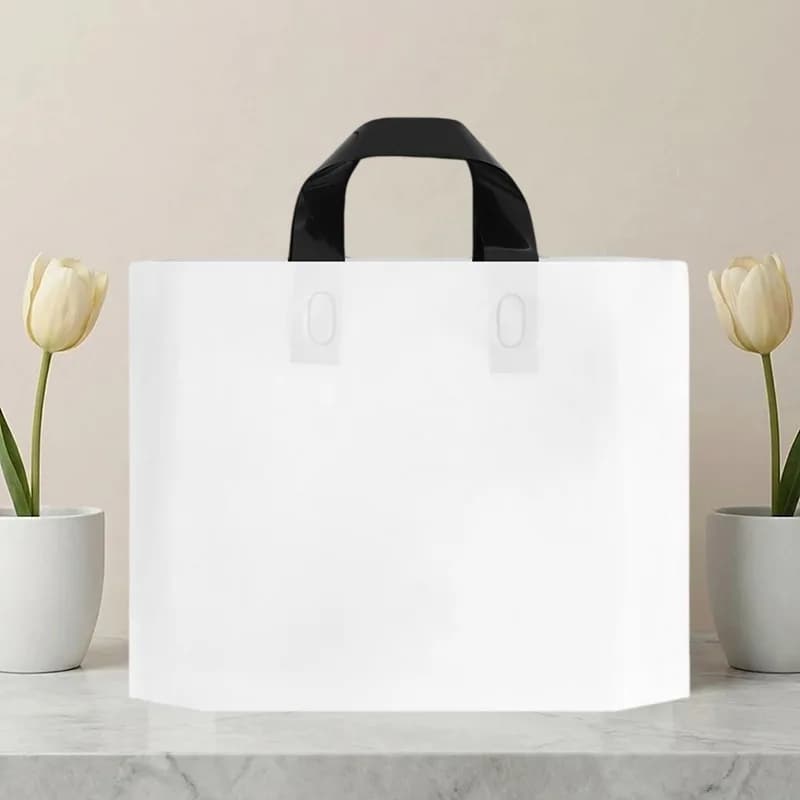 200 sacs de courses colorés pour magasins de vêtements avec poignées, sacs cadeaux réutilisables, sa
